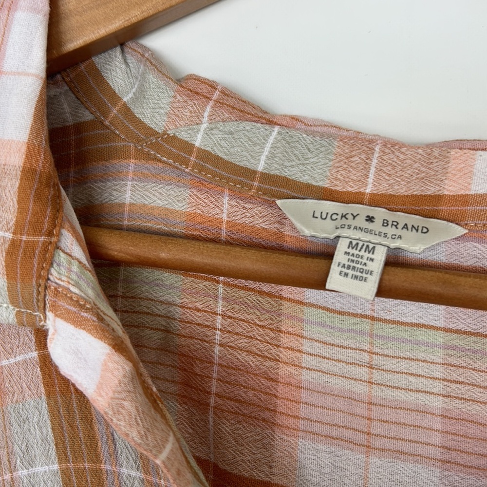 Lucky Brand Collared Button Down Blouse Top - Picture 4 of 8